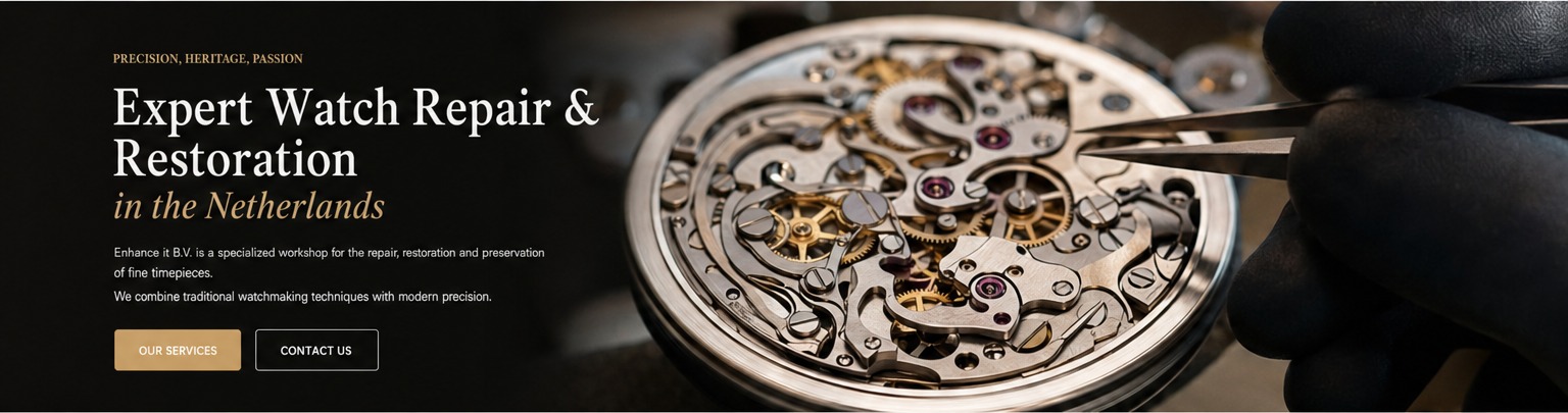Mechanical watch under repair