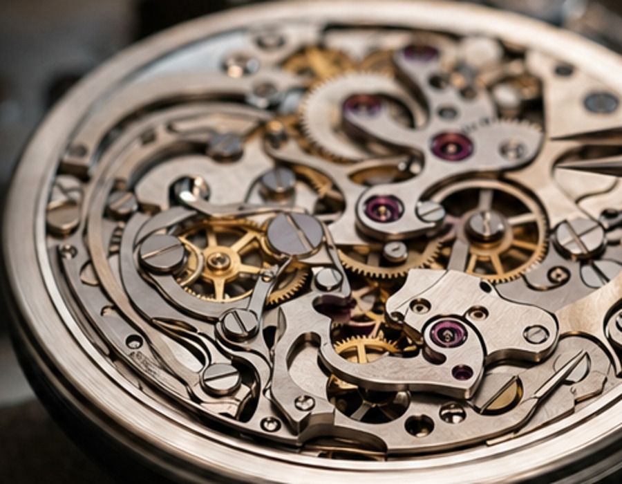 Detailed mechanical watch movement
